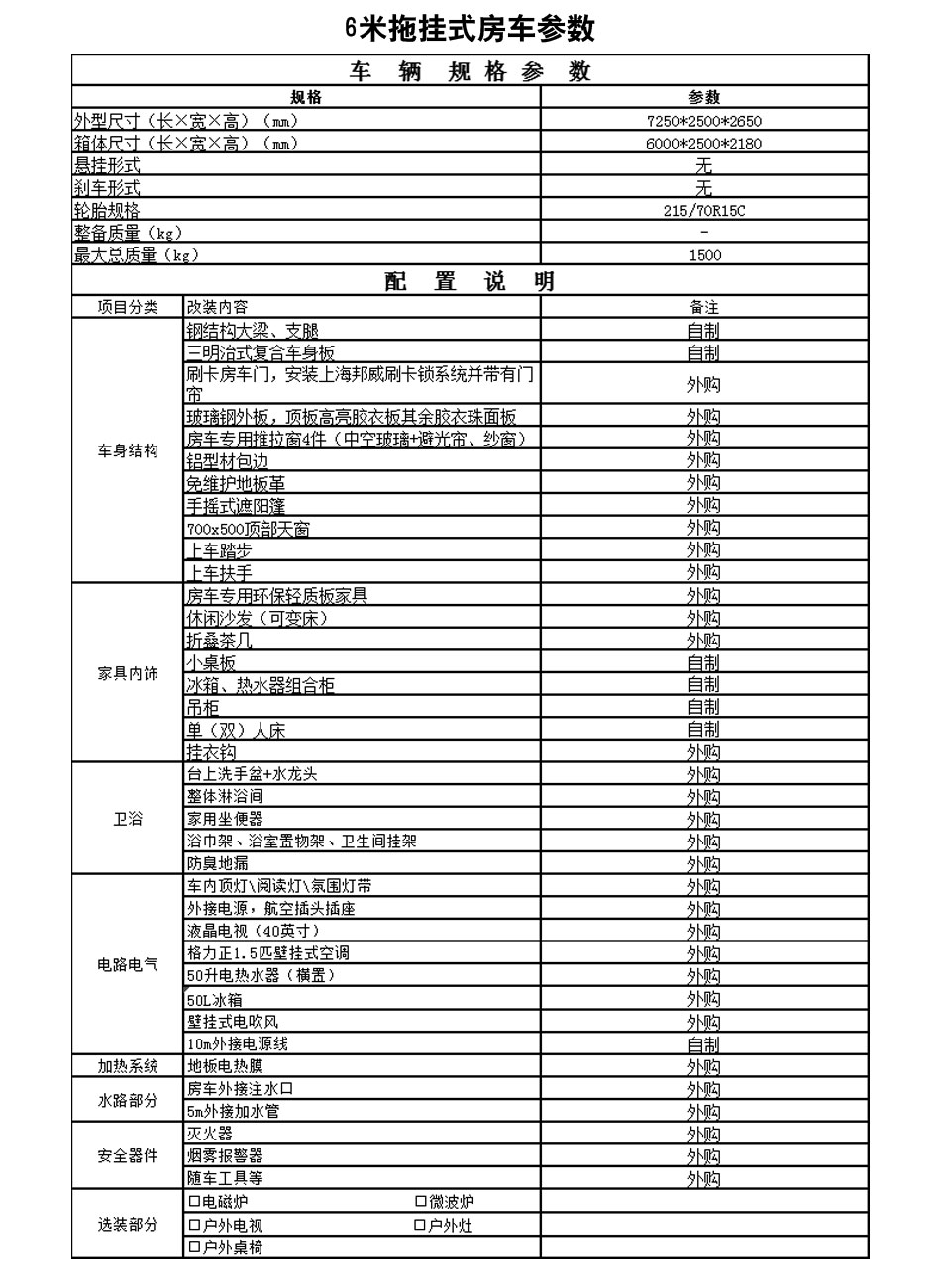 安旭牌6米營地拖掛房車(圖1) 安旭牌6米營地拖掛房車(圖1)